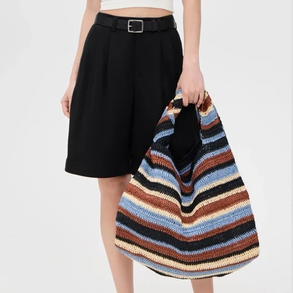 New A.L.C. Striped Raffia Tote Bag – Shoulder Bag – With Tags&Dust Bag - Picture 2 of 7